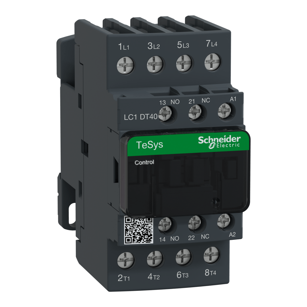 LC1DT40M7 - TeSys D contactor - 4P(4 NO) - AC-1 - <= 440 V 40 A - 220 V AC 50/60 Hz coil Schneider Electric