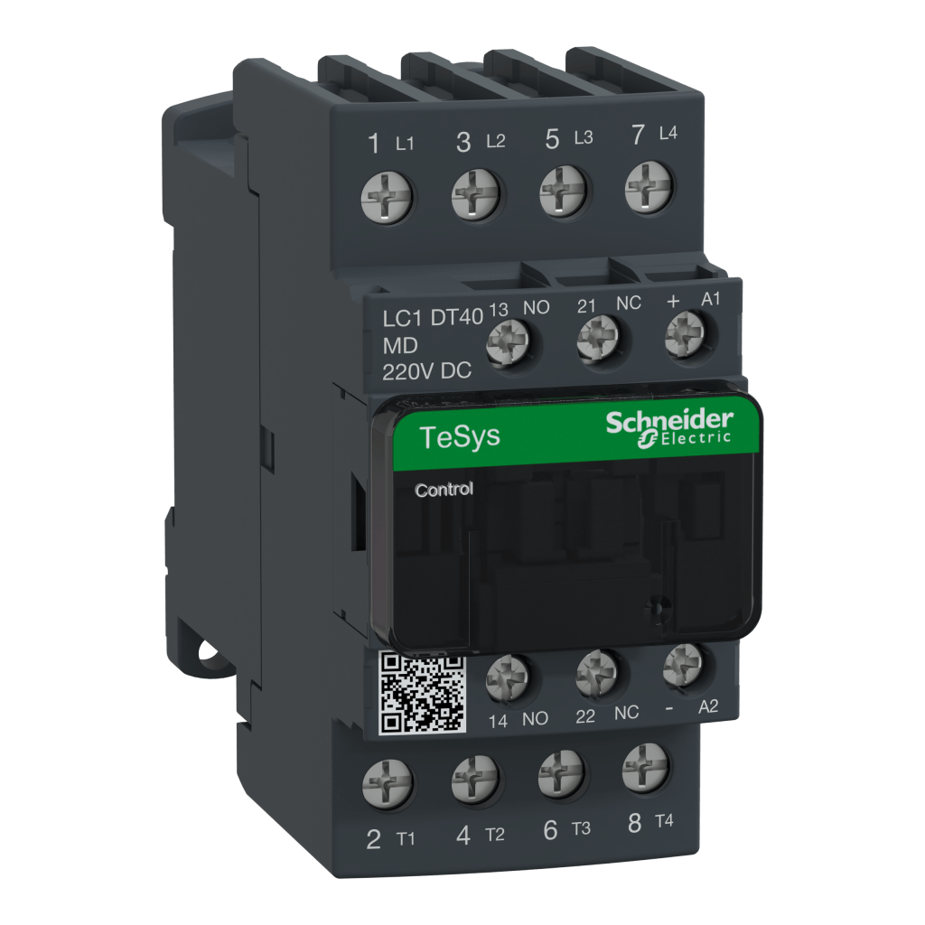 LC1DT40MD - TeSys D contactor - 4P(4 NO) - AC-1 - <= 440 V 40 A - 220 V DC standard coil Schneider Electric