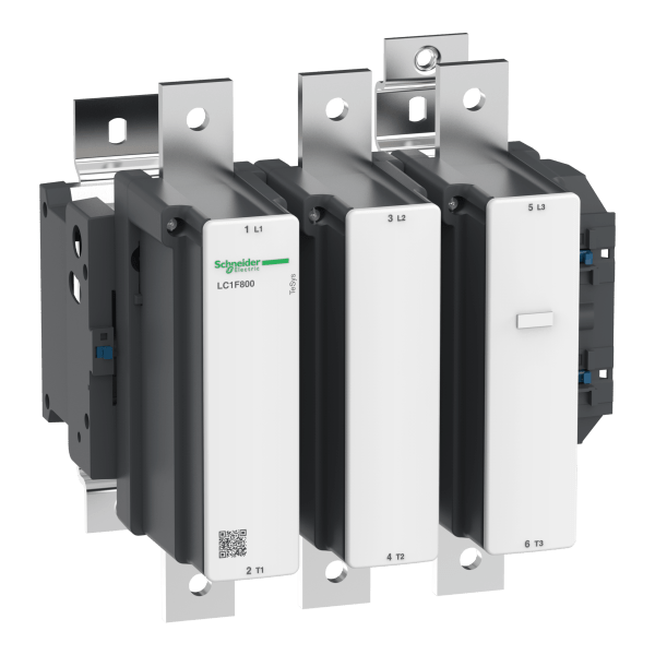 TeSys F contactor, 3P(3 NO)-AC-3 <= 440V 800 A with coil LX1/ LX9, 110-400VAC, 40-400Hz, LX4, 110-400VDC, LXE, 100-250VAC, 50/60Hz Schneider Electric
