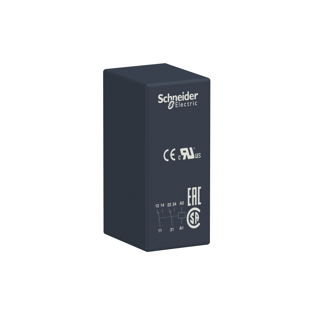 RSB2A080F7 - Harmony, Interface plug-in relay, 8 A, 2 CO, 120 V AC Schneider Electric