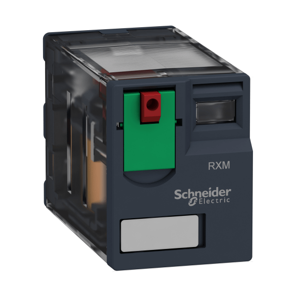 RXM2AB1F7 — RXM2AB1F7 - Harmony, Miniature plug-in relay, 12 A, 2 CO, with lockable test button, 120 V AC Schneider Electric