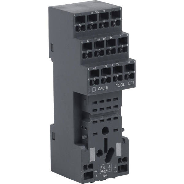 Harmony, Socket, separate contact, 6/12 A, relay type RXM2/RXM4, spring clamp terminal Schneider Electric