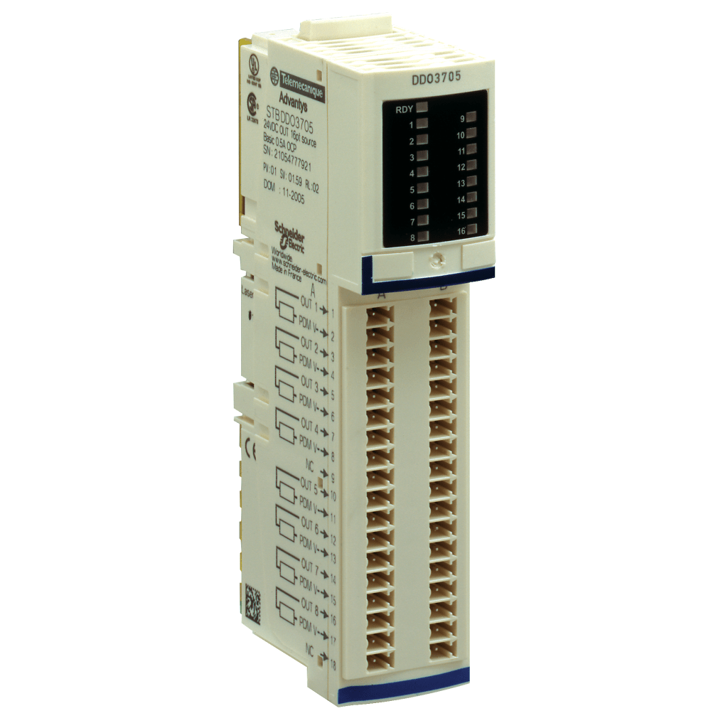 STBDDO3705 - basic digital output module STB - 24 V DC - 16 O Schneider Electric