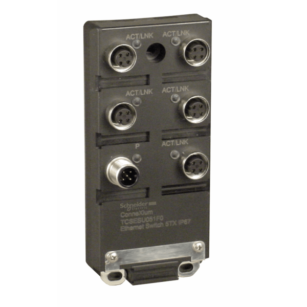 TCSESU051F0 — TCSESU051F0 - ConneXium Unmanaged Switch - 5 ports for copper - IP67 - M12 Schneider Electric