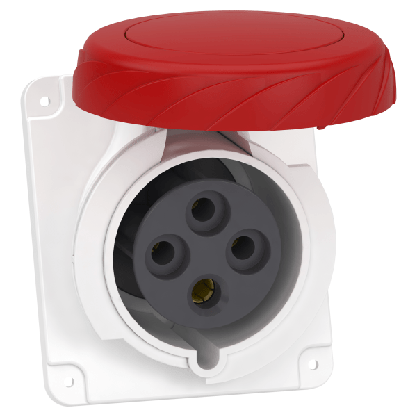PratiKa socket - screw - angled - 32A - 3P + E - 380...415 V AC - panel Schneider Electric