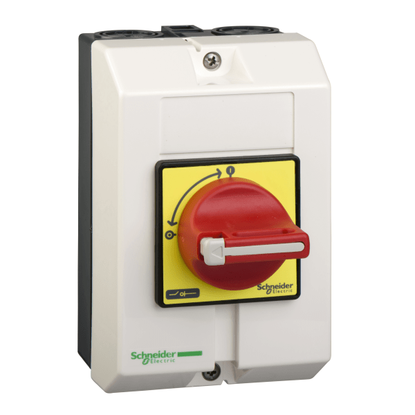 VCFXGE4 — VCFXGE4 - TeSys Vario enclosed, empty enclosure for V02-V2, red handle, IP65 Schneider Electric