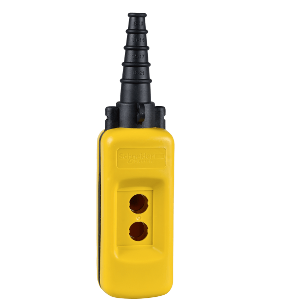 Harmony XAC, Empty pendant control station, plastic, yellow, 2 cut-outs Schneider Electric