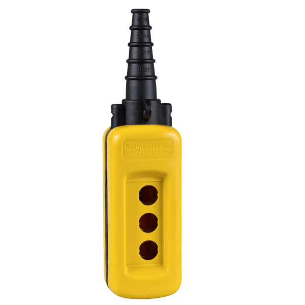 Harmony XAC, Empty pendant control station, plastic, yellow, 3 cut-outs Schneider Electric