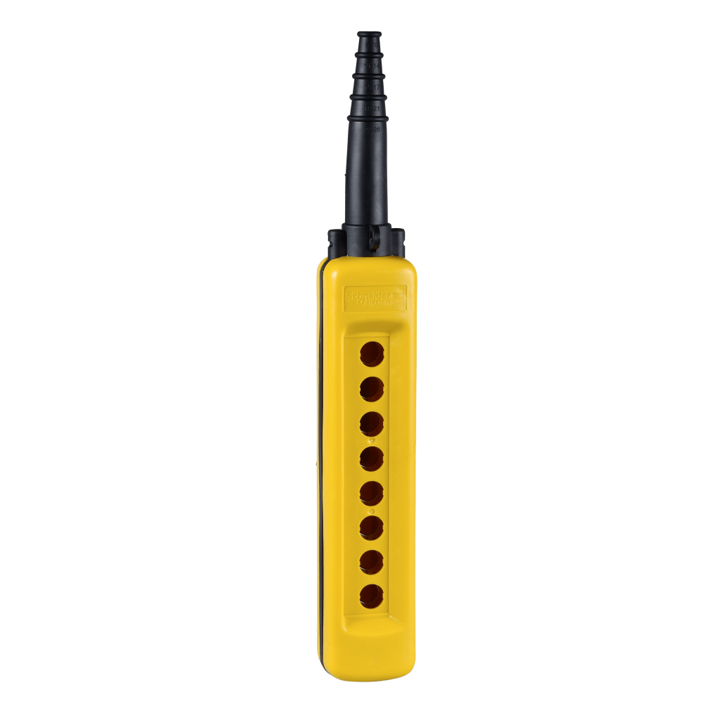 XACA08 - Harmony XAC, Empty pendant control station, plastic, yellow, 8 cut-outs Schneider Electric