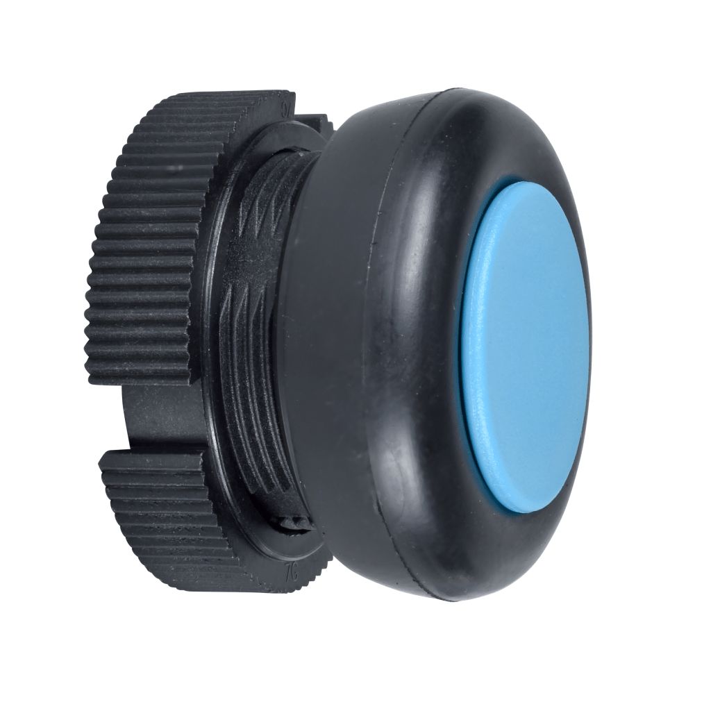 XACA9416 - Harmony XAC, Push button head, plastic, blue, booted, spring return Schneider Electric
