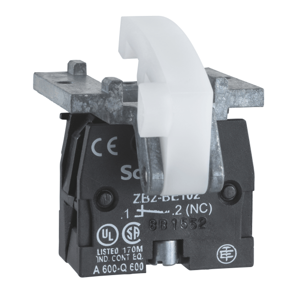 Harmony XAC, Single contact block, spring return, screw clamp terminal, 1 NO + 1 NC Schneider Electric