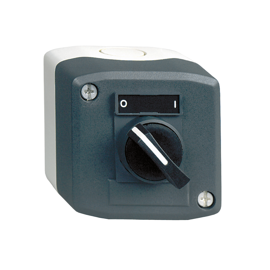 XALD134 - Harmony XALD, XALK, Control station, plastic, dark grey lid, 1 selector switch, standard handle Ø22, 1 NO Schneider Electric