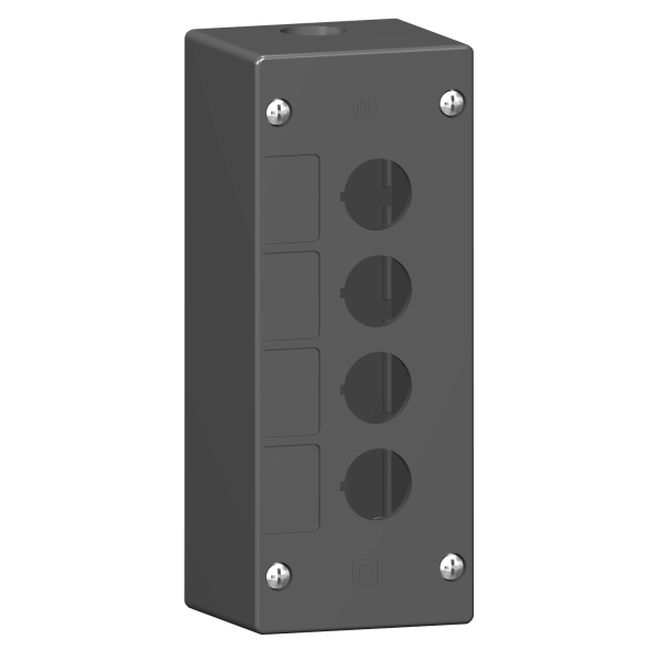 Harmony XALG, Empty control station, mineral reinforced polyamide, black, 4 cut-outs, for severe environments Schneider Electric