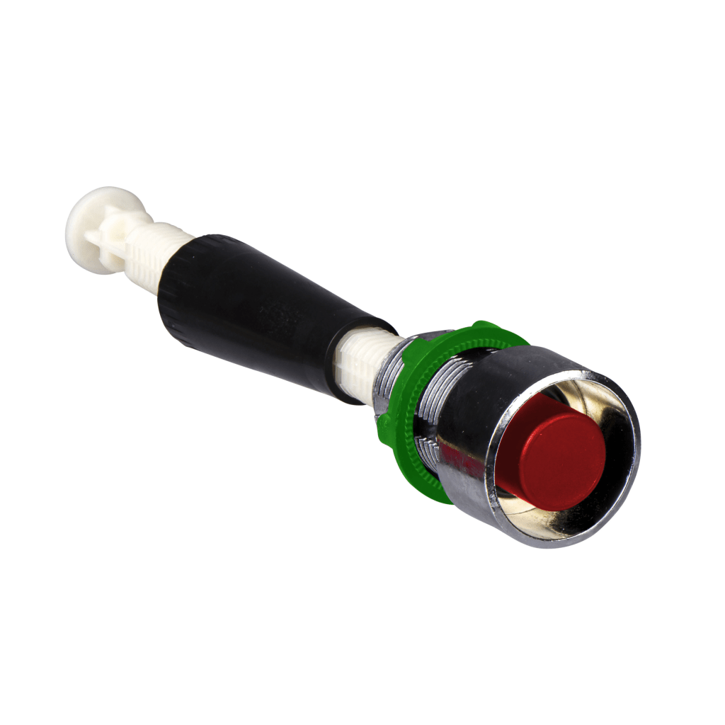 XB4BA941 - Harmony XB4, Push button reset, metal, flush, red, Ø22, 30…130 mm actuation distance, unmarked Schneider Electric