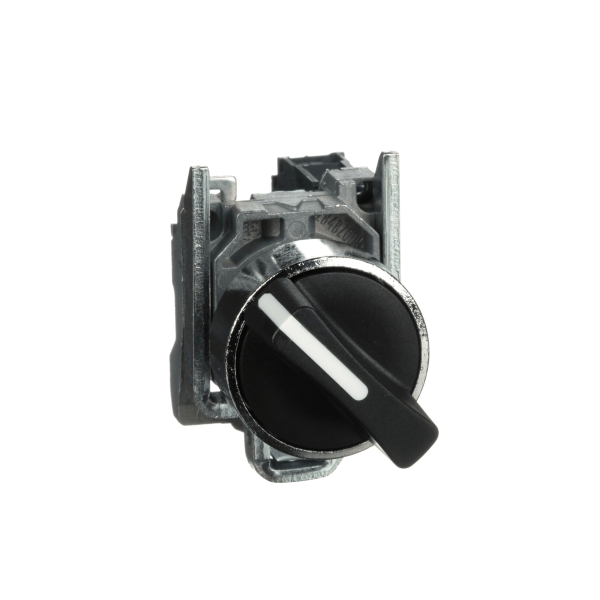 XB4BD21 — XB4BD21 - XB4BD21 - Selector switch, metal, black, Ã˜22, 2 positions, stay put, 1 NO Schneider Electric