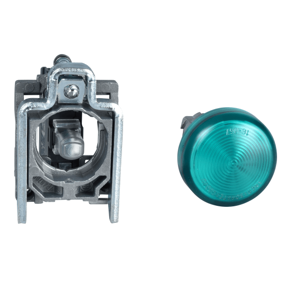 XB4BVG3EX — XB4BVG3EX - Complete pilot light, Harmony XB4, round Ø22 mm, IP65, green, integral LED, 120 V, lugs, ATEX Schneider Electric