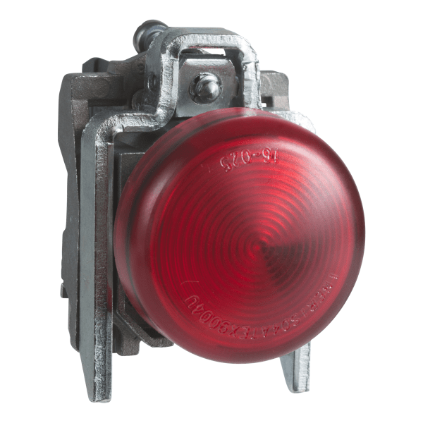 XB4BVB4EX — XB4BVB4EX - Harmony XB4 - ATEX D, Pilot light, metal, red, Ø22, plain lens with integral LED, 24 V AC/DC, ATEX Schneider Electric