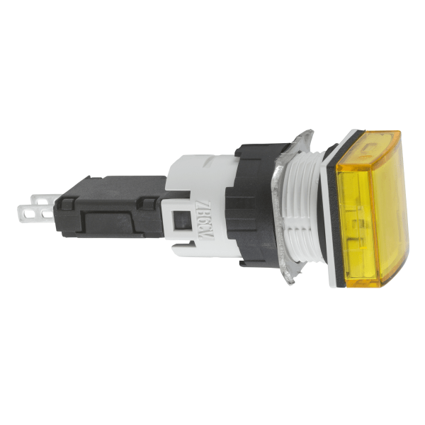 Complete pilot light, Harmony XB6, square yellow Ø 16 with integral LED 12...24 V Schneider Electric