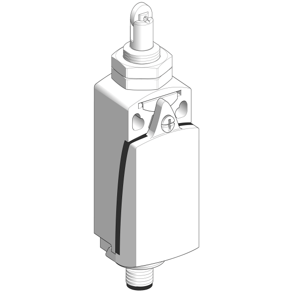 XCKD21H2M12 — XCKD21H2M12 - Limit switch, Limit switches XC Standard, XCKD, M18 steel roller plunger, 1NC+1 NO, snap, M12 Telemecanique