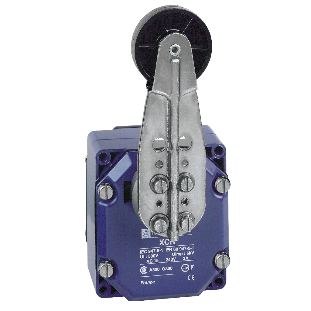 XCRA55 - Limit switch, Limit switches XC Standard, XCR, thermoplastic spring return roller lever large, 2X(1NC+NO) Telemecanique