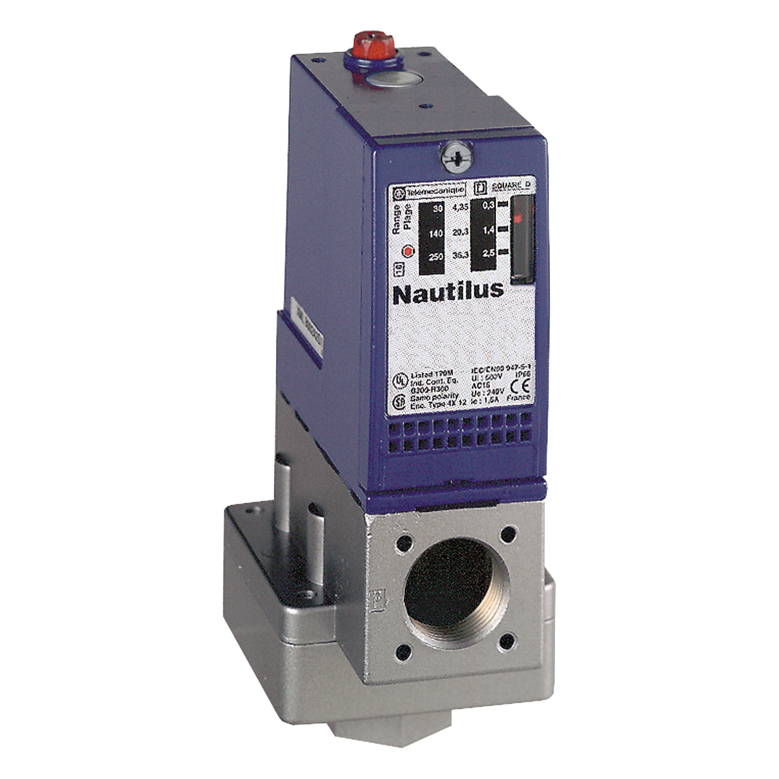 XMLA002A2S11 - Electromechanical pressure sensor, Pressure sensors XM, switch XMLA 2.5 bar, fixed scale 1 threshold, 1 C/O Telemecanique Sensors