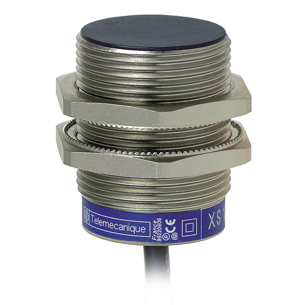 XS1N30PA349TF — XS1N30PA349TF - Inductive proximity sensors XS, inductive sensor XS1 M30, L43mm, brass, Sn20mm, 12...24 VDC, cable 2 m Telemecanique Sensors