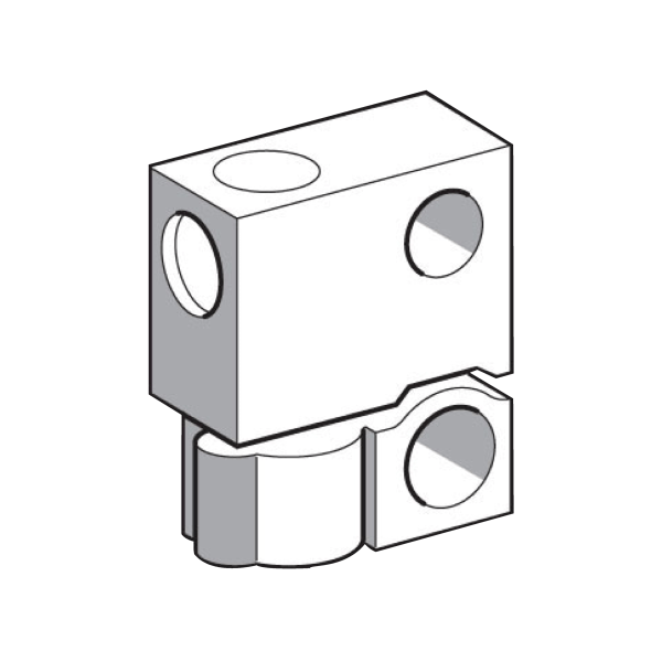 XUFZ05 — XUFZ05 - Photoelectric sensors XU, accessory for plastic optic fibre, fixing clamp with lens, lateral Telemecanique