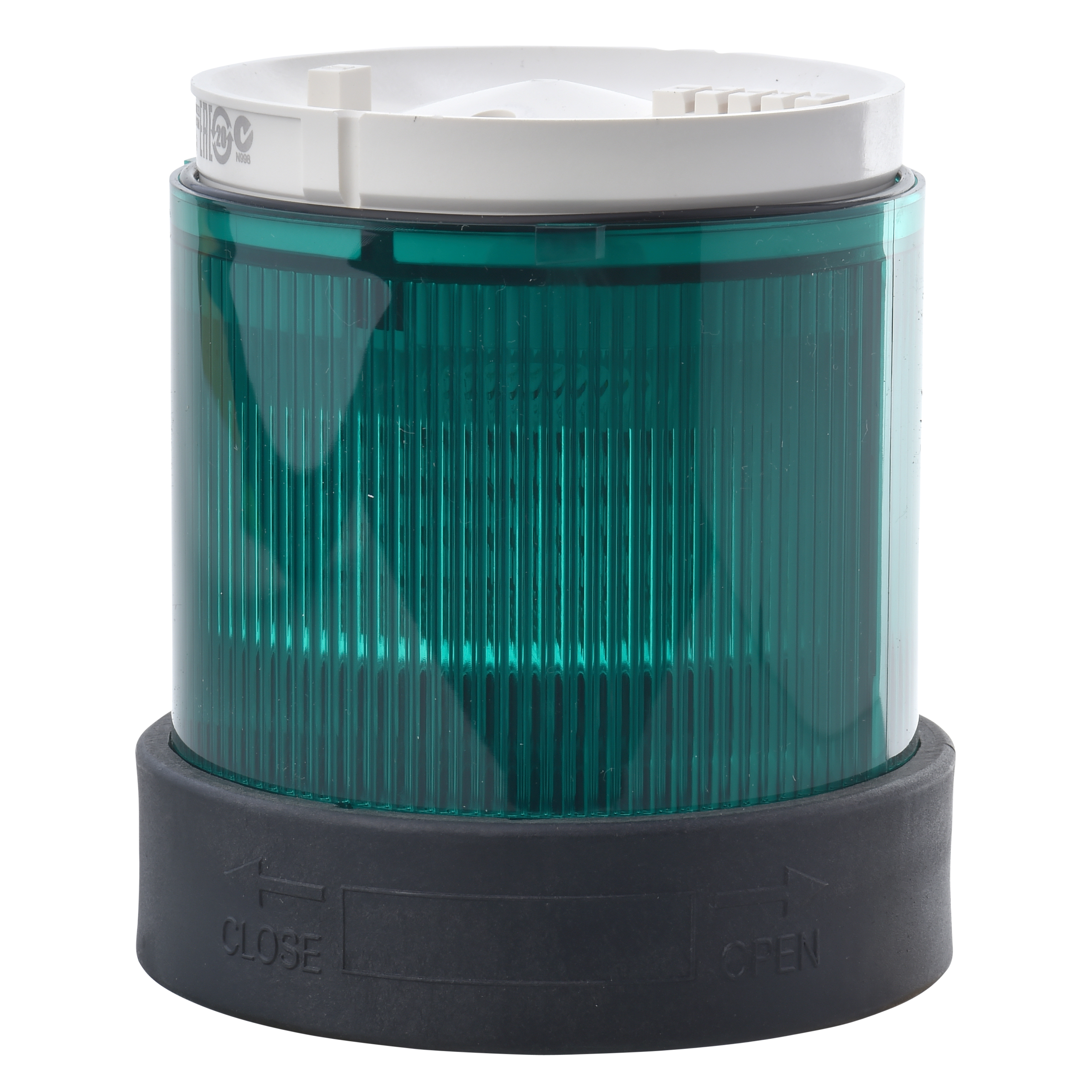 XVBC2B3D - Harmony XVB, Illuminated unit for modular tower lights, plastic, green, Ø70, steady, light diffuser, 24 V AC/DC Schneider Electric