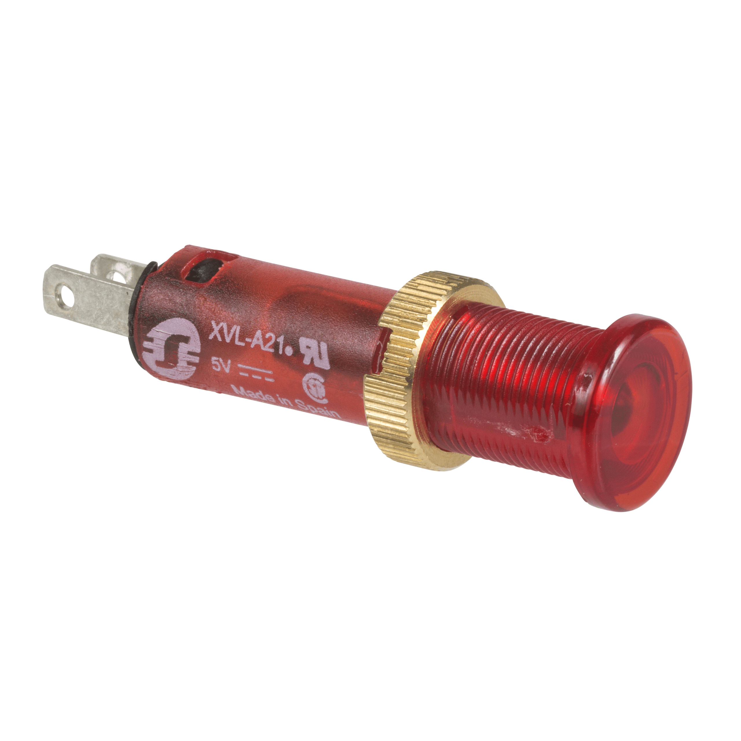 XVLA234 - Harmony XVL, Pilot light, plastic, red, Ø8, covered LED, faston connectors, 24 V DC Schneider Electric