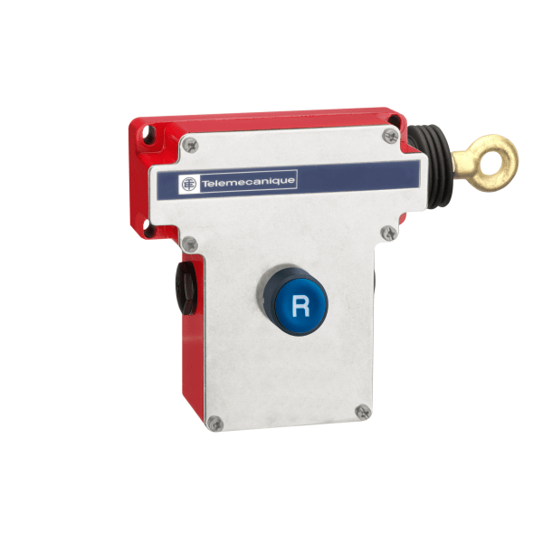 XY2CE1A150 — XY2CE1A150 - Latching emergency stop rope pull switch, Telemecanique Emergency stop rope pull switches XY2C, e XY2CE, RH side -1NC+1 NO, Flush pushbutton Telemecanique Sensors