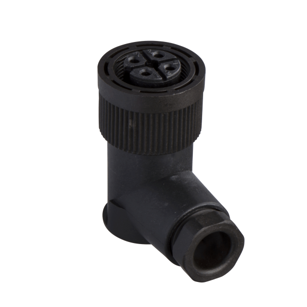 XZCC18FCP40B — XZCC18FCP40B - Female, M18, 4 pin, elbowed connector, cable gland Pg 9 Telemecanique