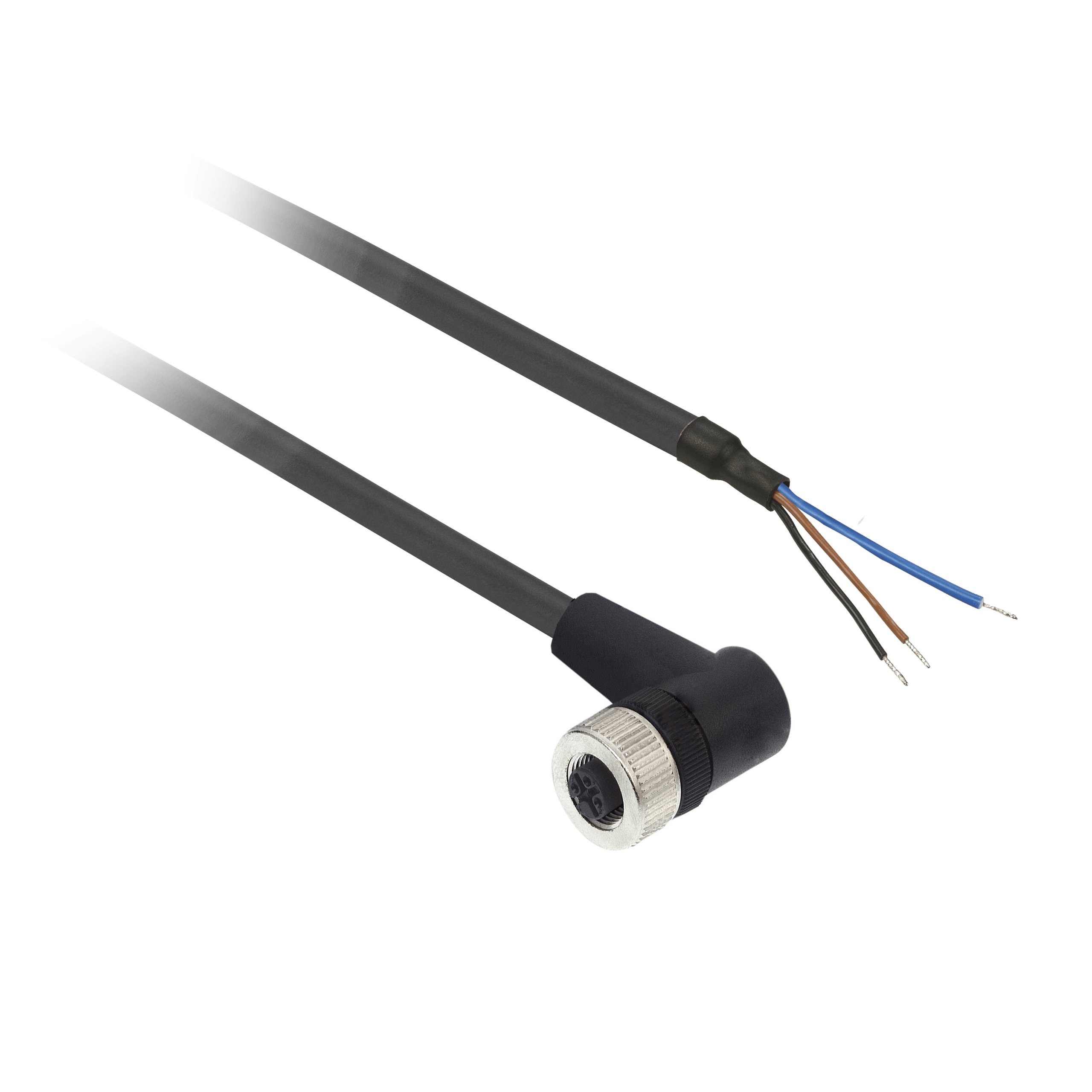 XZCP1340L5 - Pre wired connectors XZ, elbowed female, M12, 3 pins, cable PUR 5 m Telemecanique Sensors