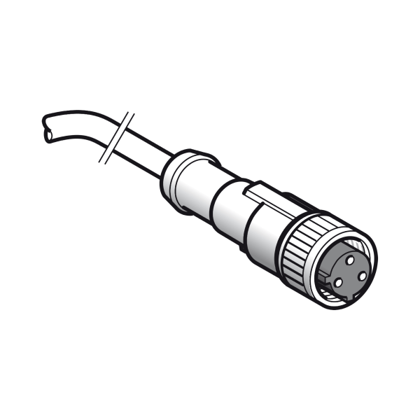 XZCP1865L10 — XZCP1865L10 - Pre wired connectors XZ, straight female, 1/2"20 UNF, 3 pins, cable PUR 10 m Telemecanique Sensors