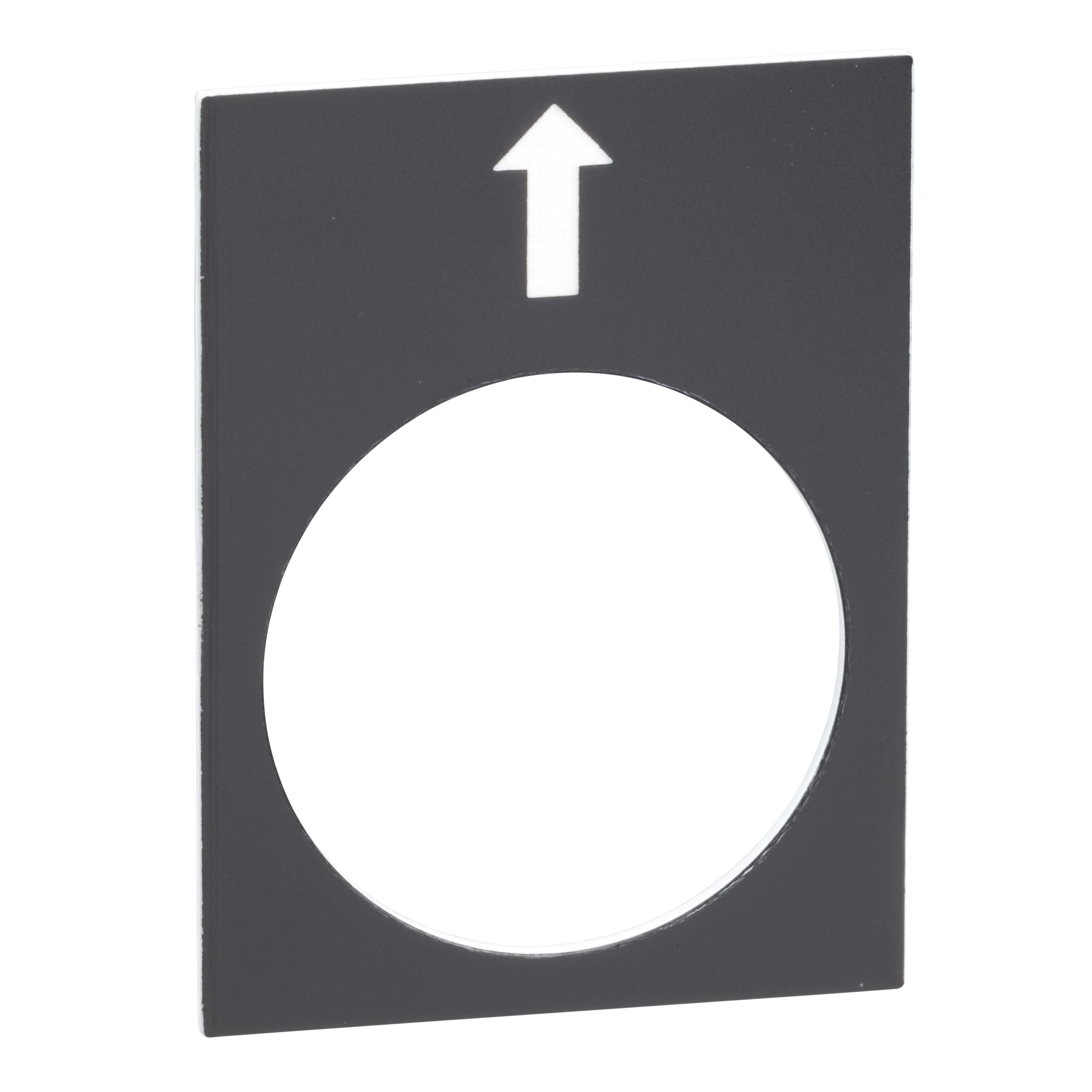 ZB2BY2910 - legend - 30 x 40 mm - black - left, slow Schneider Electric