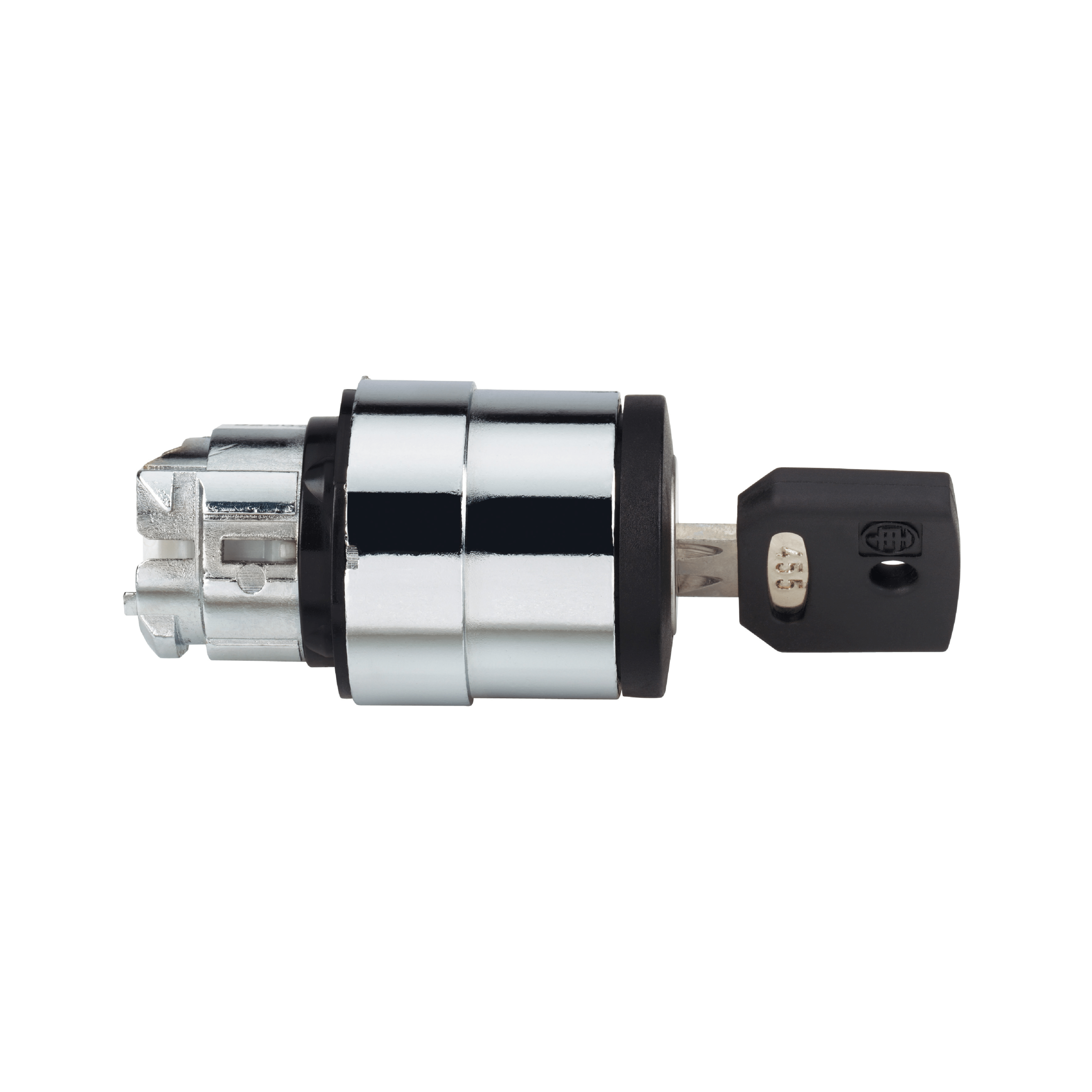 ZB4BG6 - Harmony XB4, Key switch selector head, metal, black, Ø22, key n°455, 2 positions, spring return right to left Schneider Electric