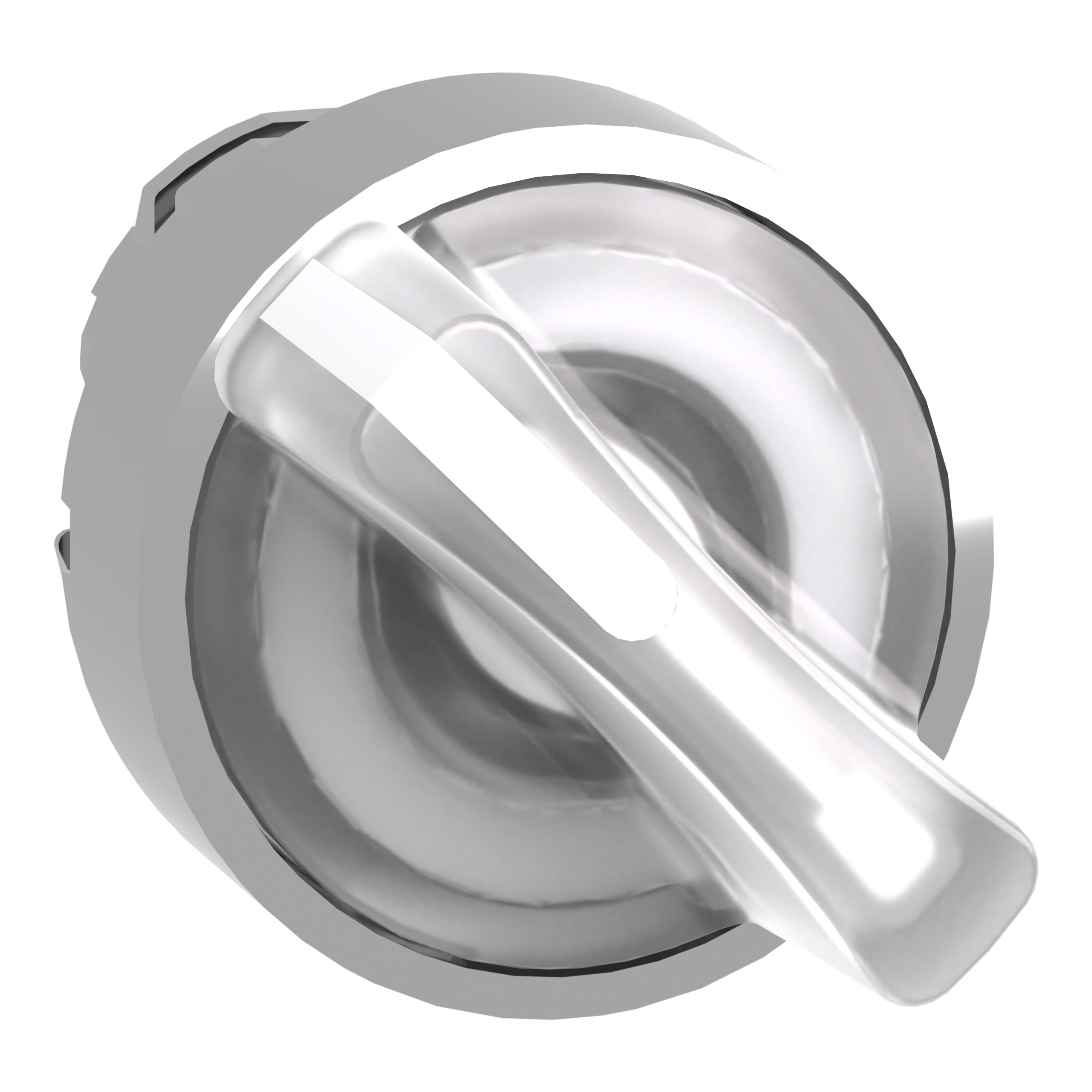 ZB4BK1213 - Harmony XB4, Illuminated selector switch head, metal, white, Ø22, integral LED, 2 positions, stay put Schneider Electric