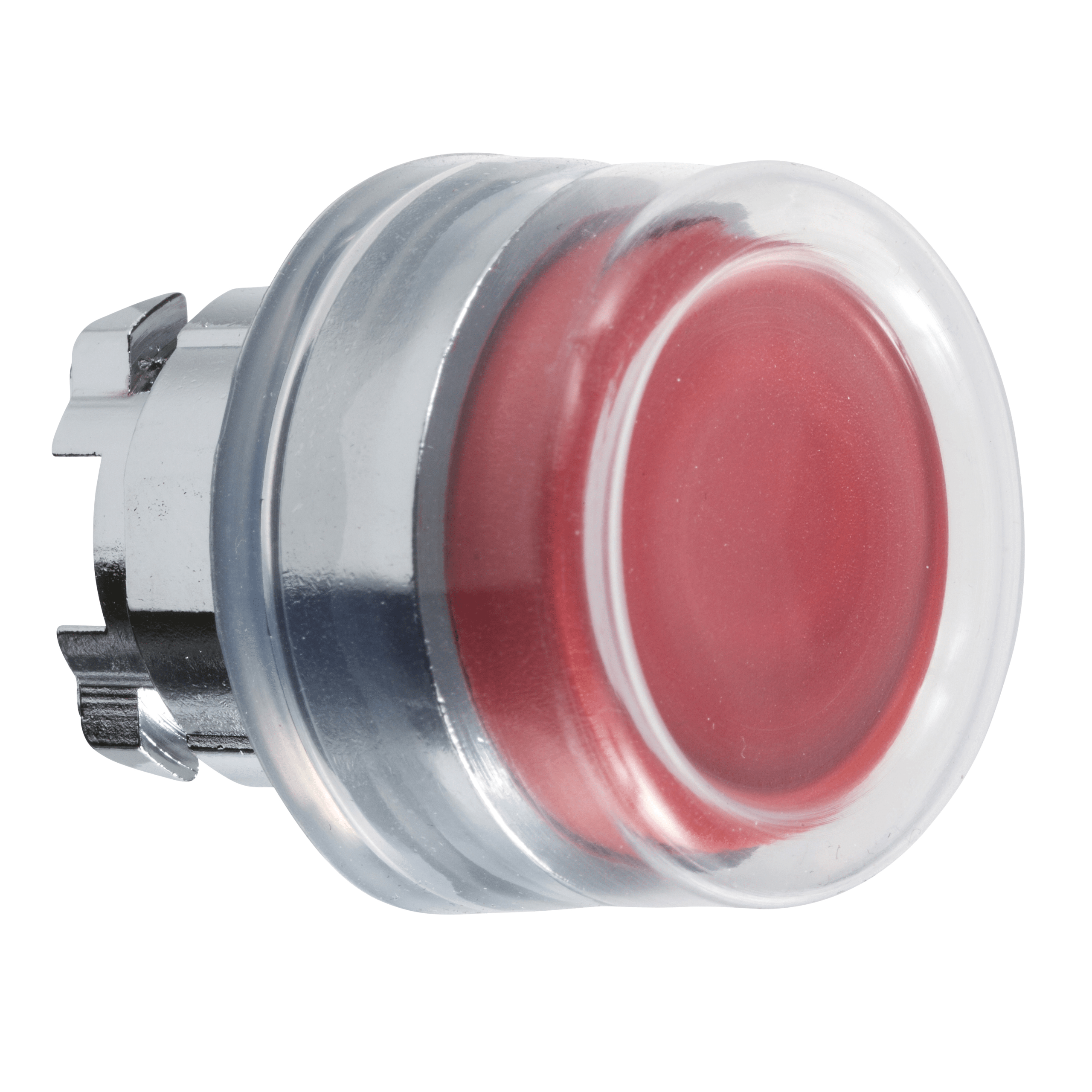 ZB4BP4 - Harmony XB4, Push button head, metal, projecting, red, Ø22, spring return, booted, unmarked Schneider Electric