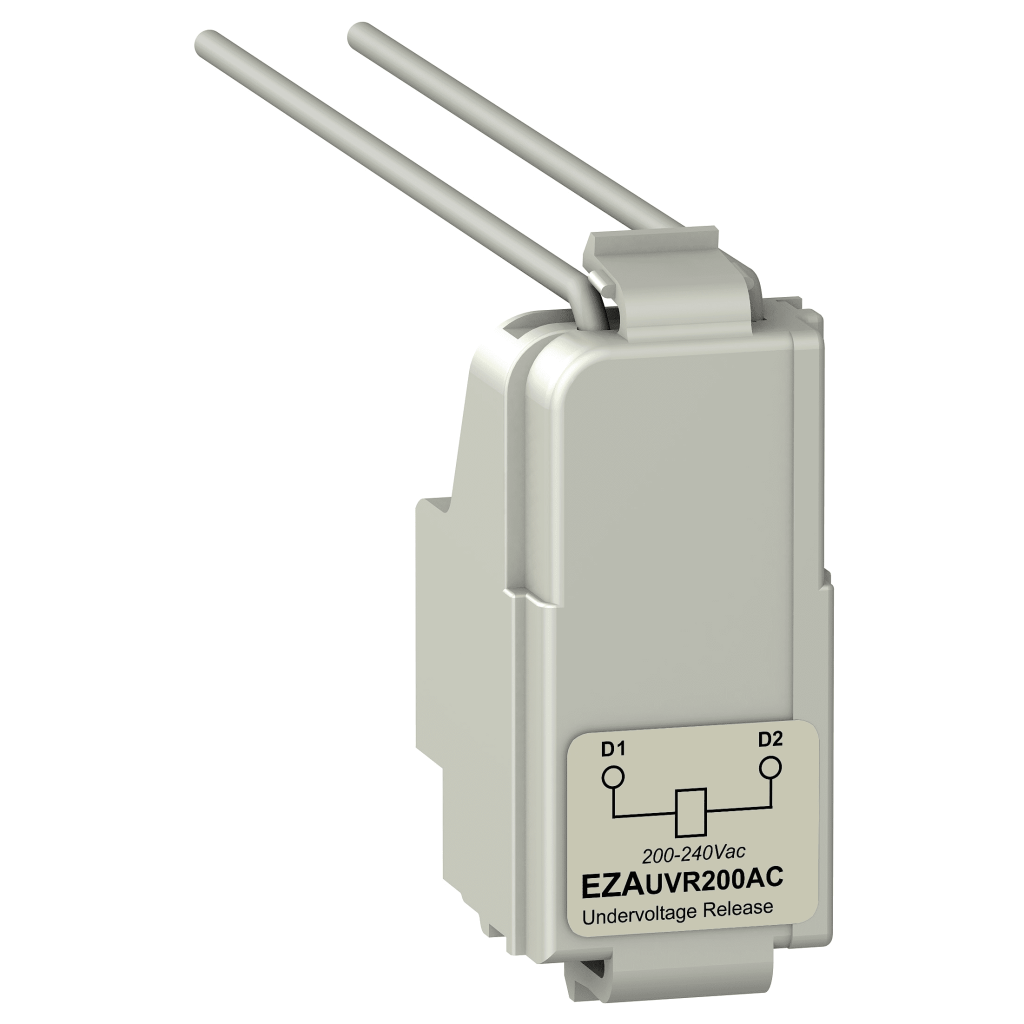 EZAUVR200AC - undervoltage release UVR, EasyPact EZC100, EasyPact CVS100BS, 200 VAC to 277 VAC 50/60 Hz Schneider Electric