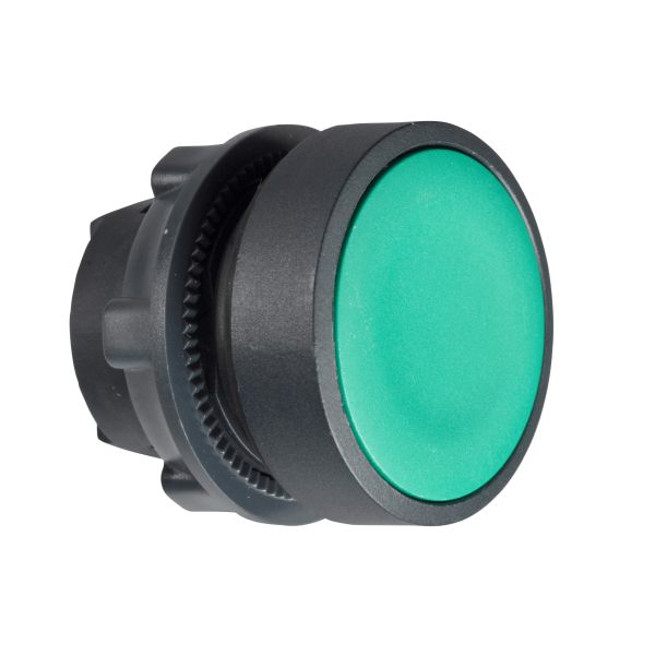 Head for non illuminated push button, Harmony XB5, XB4, green flush pushbutton Ø22 mm unmarked Schneider Electric