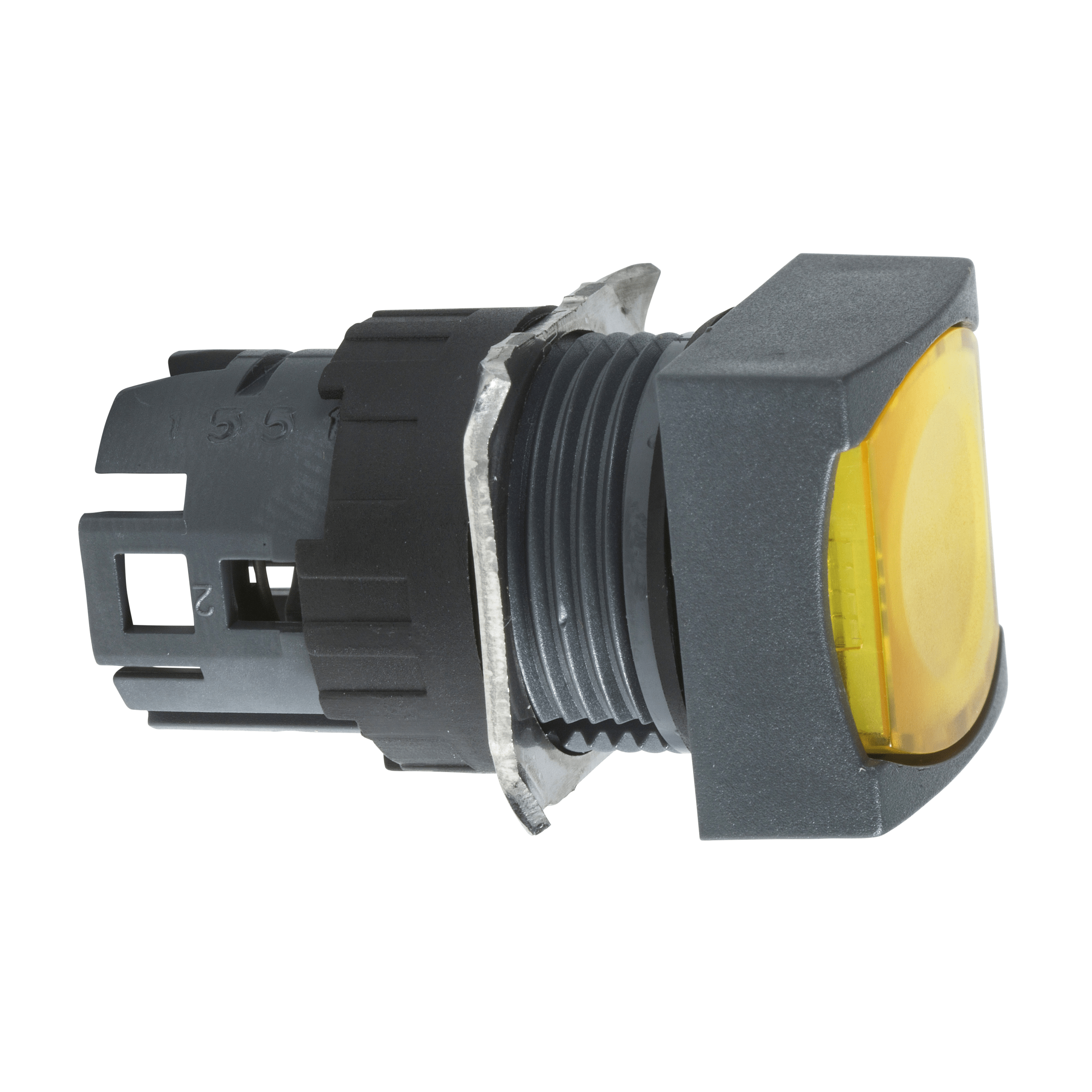 ZB6CW5 - Head for illuminated push button, Harmony XB6, yellow square flush pushbutton Ø 16 spring return 12...24 V Schneider Electric