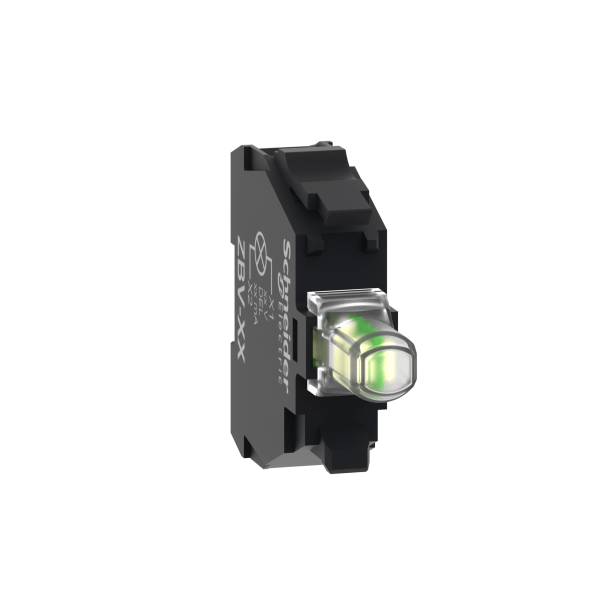 ZBVB1 — ZBVB1 - Harmony XB4, Light block for head Ø22, white, integral LED, 24 V AC/DC Schneider Electric