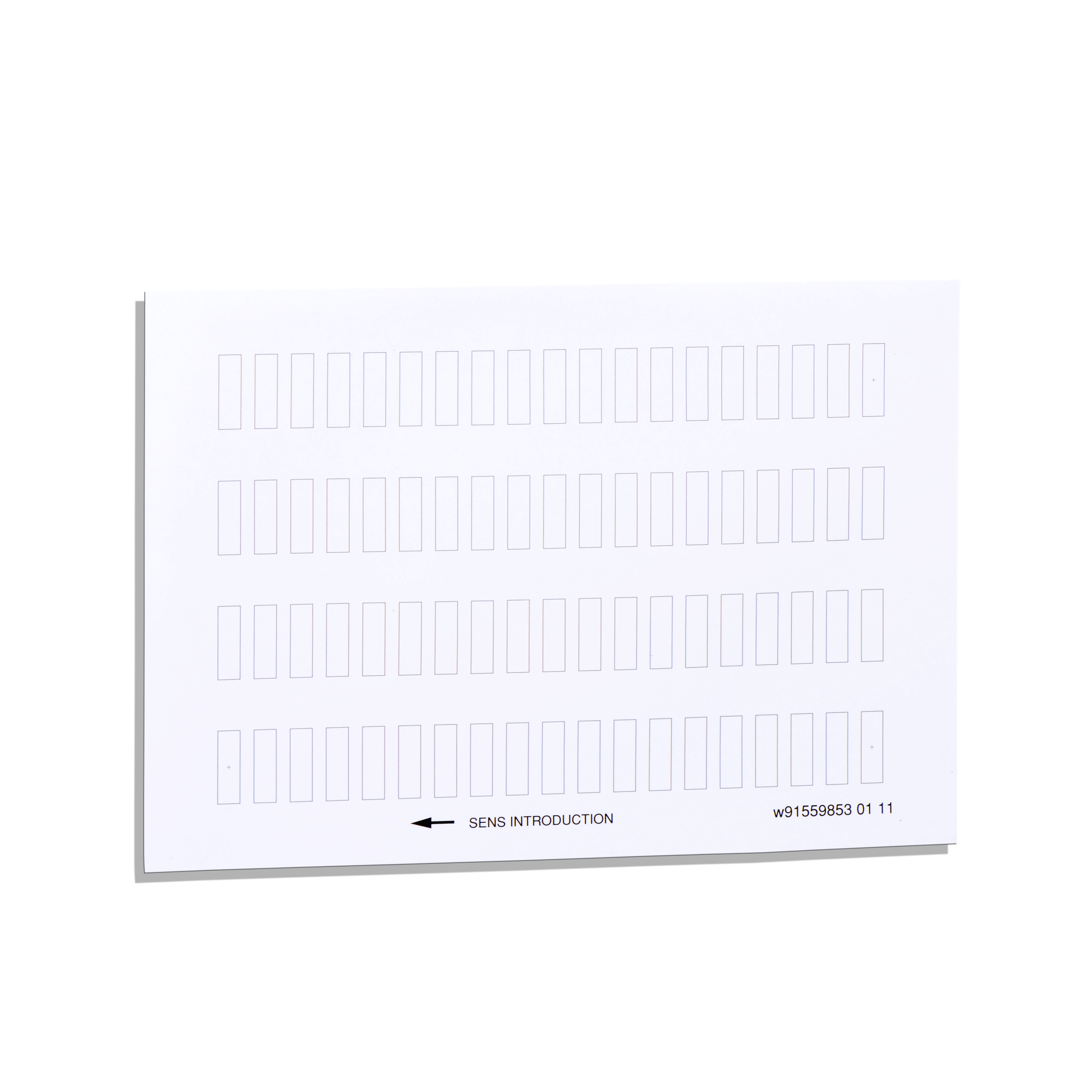 ZBY4100 - Harmony XB5, Harmony XB4, sheet of 76 unmarked legends 8 x 27 mm for legend holder 30 x 40 mm Schneider Electric