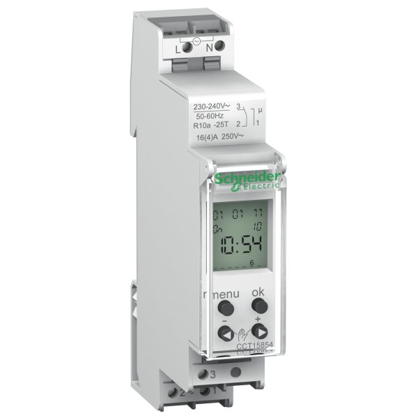 CCT15854 — CCT15854 - Acti9 - IHP - 1C digital time switch - 24 hours + 7 days Schneider Electric