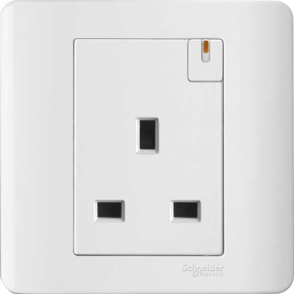 E8415_WE — E8415_WE - 13A 1 Gang Switched Socket with Ondicator, White Schneider Electric