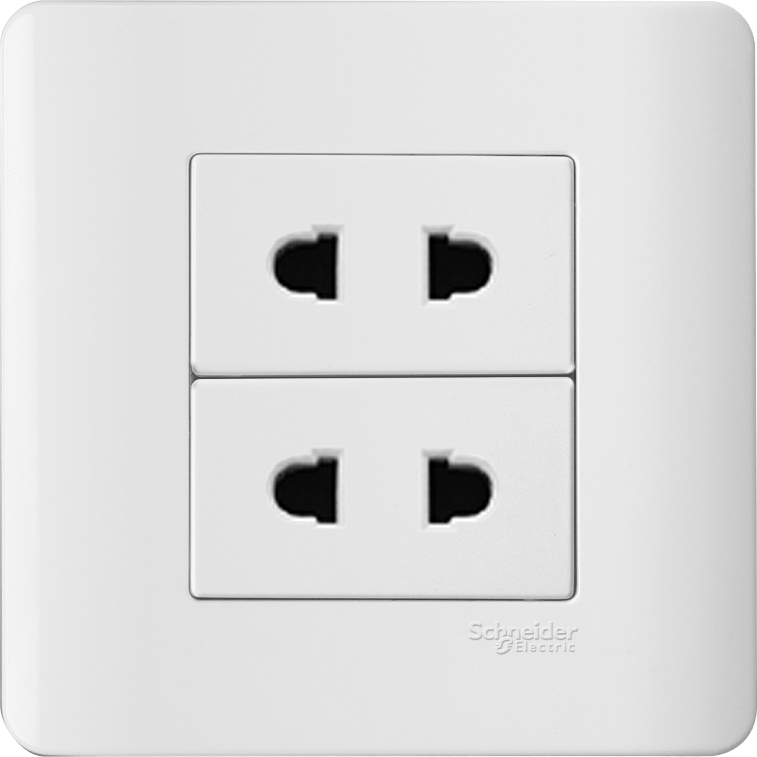E84426U2_WE - 10A 2 Gang Universal Socket, White Schneider Electric