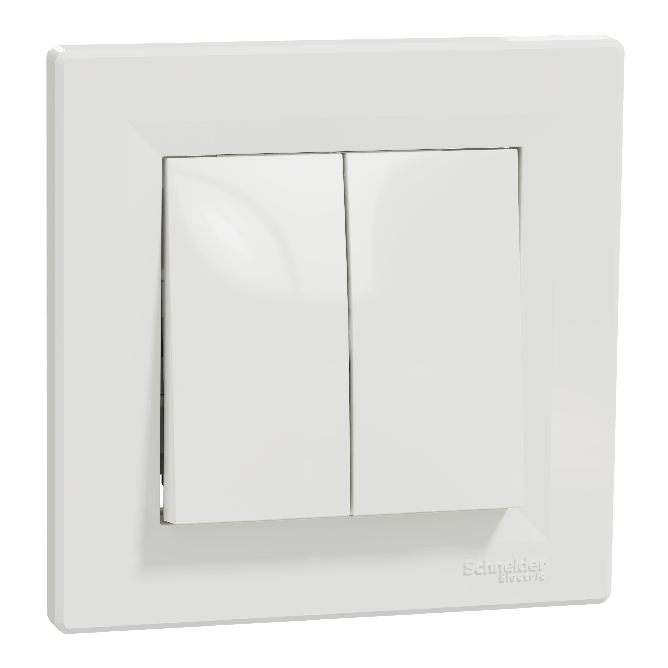 EPH0300121 - Asfora - 1pole 2-circuits switch -10AX screwless, white Schneider Electric