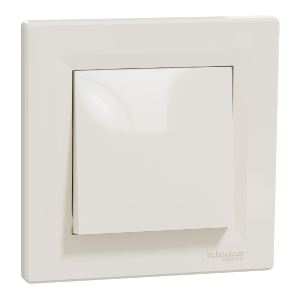 Asfora - 1pole 2way switch -10AX screwless, cream Schneider Electric