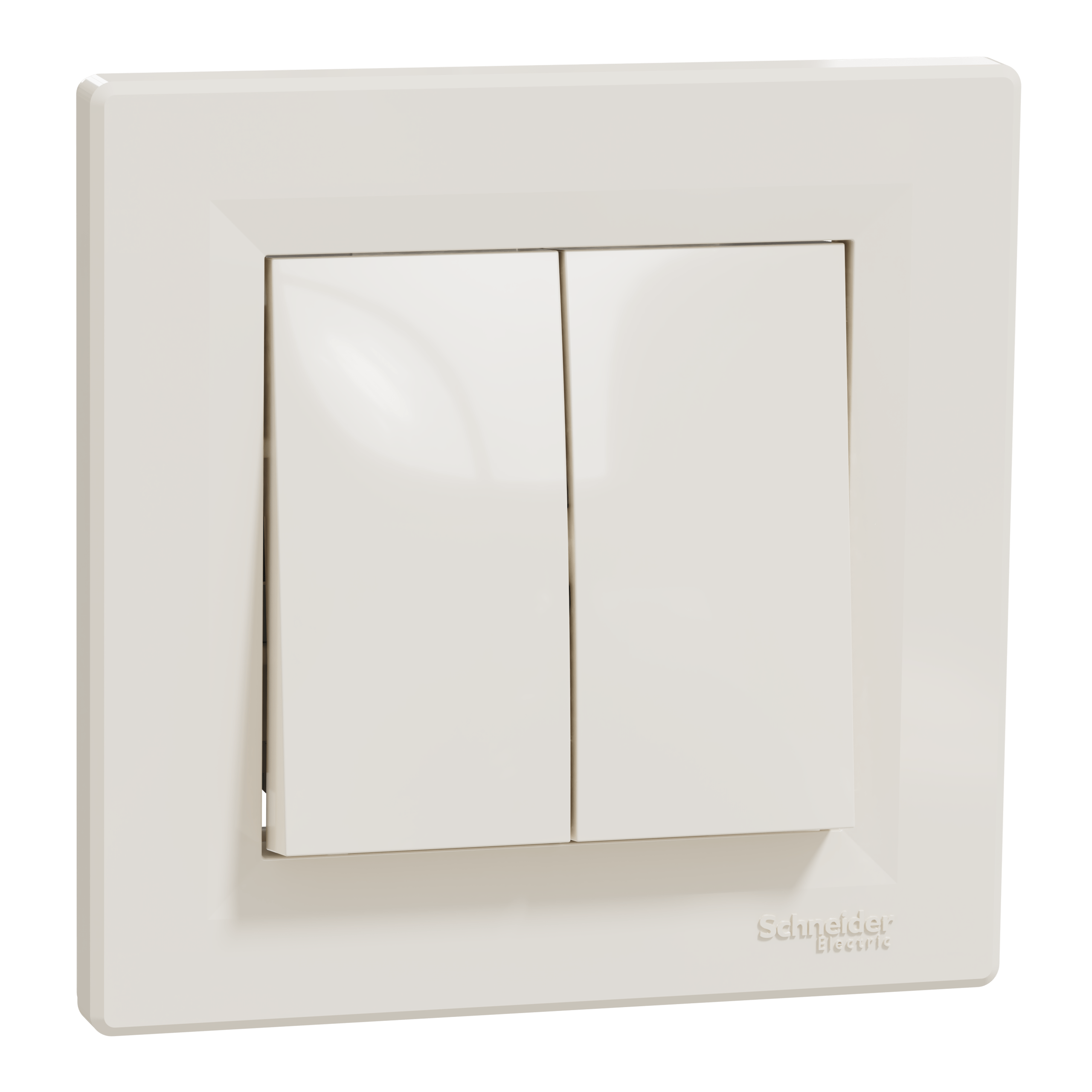 EPH0600123 - Asfora - double 2way switch - 10AX screwless terminals, cream Schneider Electric
