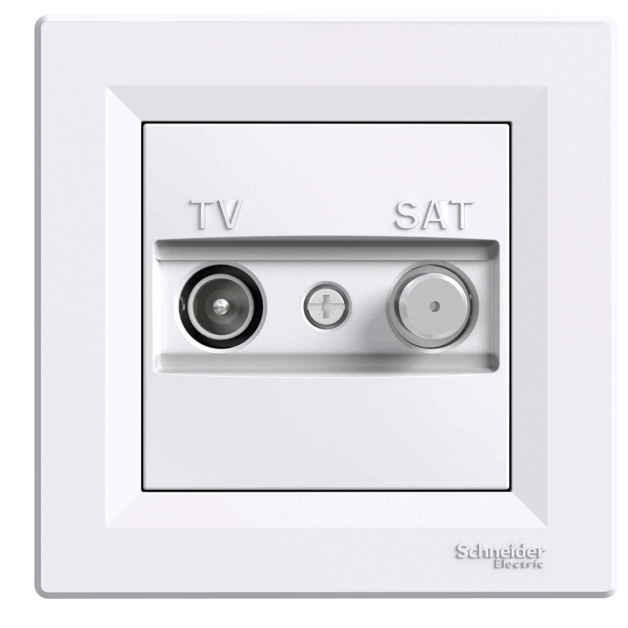 EPH3400321 - Asfora, TV-SAT intermediate socket, 8dB, white Schneider Electric