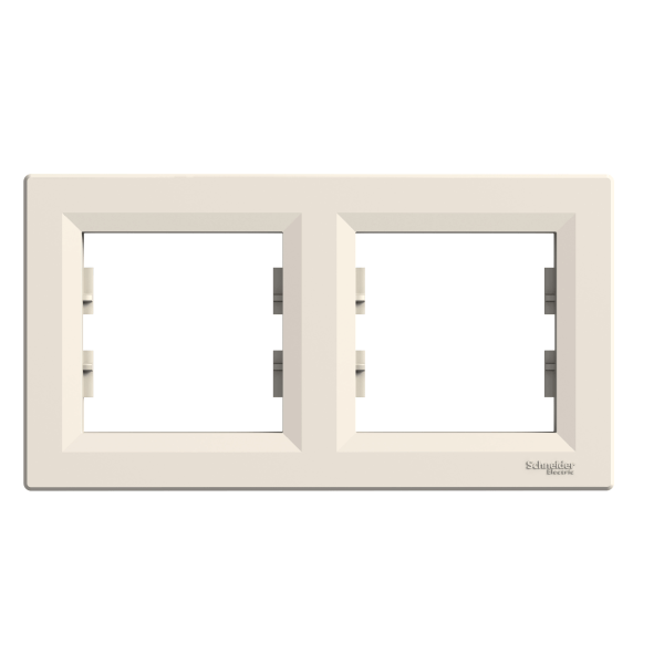 EPH5800223 — EPH5800223 - Asfora - horizontal 2-gang frame - cream Schneider Electric